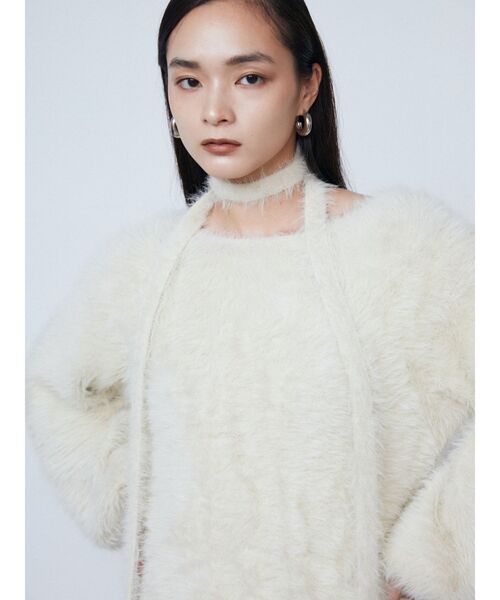 EMODA(エモダ)の「2WAYシャギーミニワンピース(ワンピース・レディース・ブラック/アイボリー/グレー・FREE)」の11枚目の写真