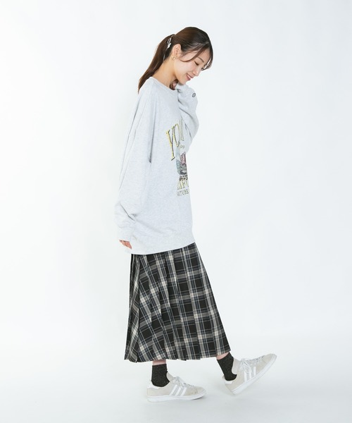 fort point(フォーポイント)の「【FORT POINT/フォートポイント】太プリーツチェックフレアースカート(スカート・レディース・ネイビー/ブルー/カーキ・MEDIUM/LARGE)」の18枚目の写真
