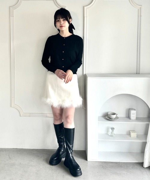 Loueme(ルエム)の「【6色展開】ゴールドボタンカーディガン(カーディガン/ボレロ・レディース・ピンク/レッド/ブラウン/グレー/ブラック/アイボリー・FREE)」の16枚目の写真