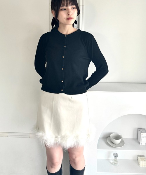 Loueme(ルエム)の「【6色展開】ゴールドボタンカーディガン(カーディガン/ボレロ・レディース・ピンク/レッド/ブラウン/グレー/ブラック/アイボリー・FREE)」の14枚目の写真