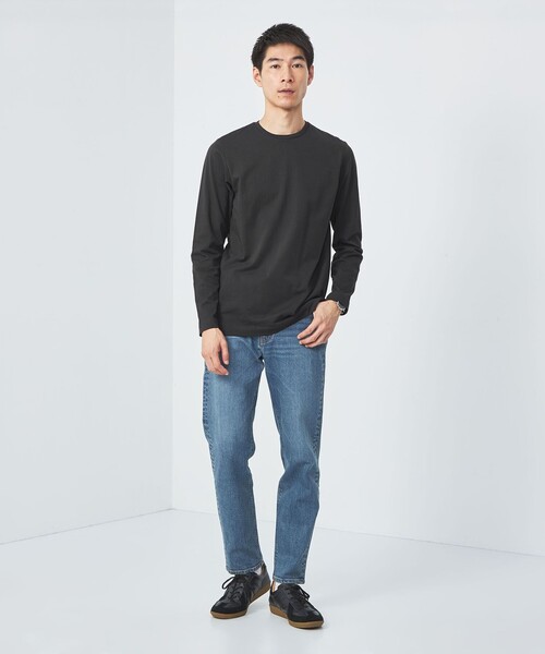 green label relaxing（グリーンレーベルリラクシング）の「スパニッシュピマ ミックス クルーネック Tシャツ（Tシャツ/カットソー・メンズ・ブラック/グレー/ネイビー/ホワイト・XL/L/XXL/M/S）」の10枚目の写真