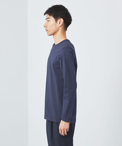green label relaxing（グリーンレーベルリラクシング）の「スパニッシュピマ ミックス クルーネック Tシャツ（Tシャツ/カットソー・メンズ・ブラック/グレー/ネイビー/ホワイト・XL/L/XXL/M/S）」の13枚目の写真