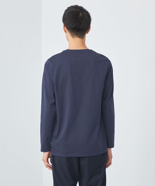 green label relaxing（グリーンレーベルリラクシング）の「スパニッシュピマ ミックス クルーネック Tシャツ（Tシャツ/カットソー・メンズ・ブラック/グレー/ネイビー/ホワイト・XL/L/XXL/M/S）」の14枚目の写真
