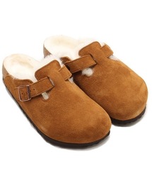 BIRKENSTOCK(rPVgbN)BIRKENSTOCK BOSTON SHEARLING LEVE MINK LAF / rPVgbN {Xg VFAO XEF[h ~N(T_)