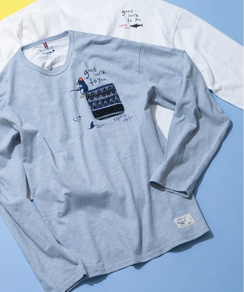 Blue Standard （ブルースタンダード）の「【BLUE STANDARD/ブルースタンダード】スラブ天竺 胸ポケット付きアニマルプリントロンT（Tシャツ/カットソー・メンズ・その他1/その他2/その他3/その他4/その他・LARGE/MEDIUM/X-LARGE）」の3枚目の写真