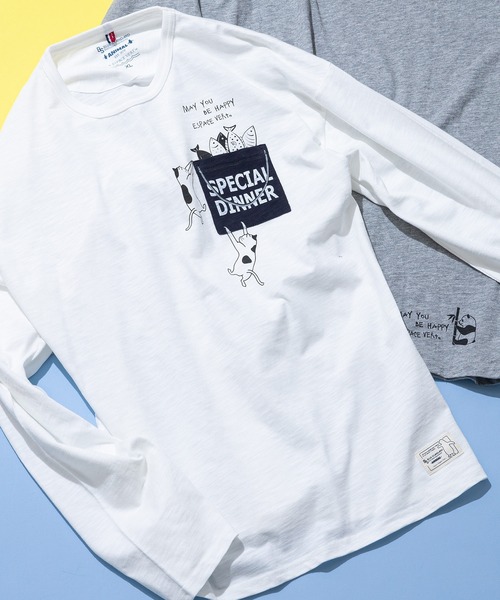 Blue Standard （ブルースタンダード）の「【BLUE STANDARD/ブルースタンダード】スラブ天竺 胸ポケット付きアニマルプリントロンT（Tシャツ/カットソー・メンズ・その他1/その他2/その他3/その他4/その他・LARGE/MEDIUM/X-LARGE）」の5枚目の写真