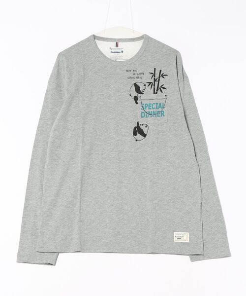 Blue Standard （ブルースタンダード）の「【BLUE STANDARD/ブルースタンダード】スラブ天竺 胸ポケット付きアニマルプリントロンT（Tシャツ/カットソー・メンズ・その他1/その他2/その他3/その他4/その他・LARGE/MEDIUM/X-LARGE）」の14枚目の写真