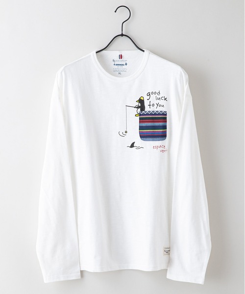 Blue Standard （ブルースタンダード）の「【BLUE STANDARD/ブルースタンダード】スラブ天竺 胸ポケット付きアニマルプリントロンT（Tシャツ/カットソー・メンズ・その他1/その他2/その他3/その他4/その他・LARGE/MEDIUM/X-LARGE）」の6枚目の写真
