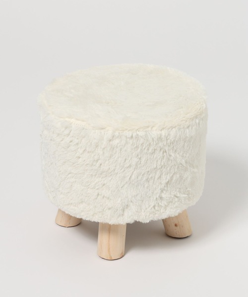 LAKOLE（ラコレ）の「ファブリックスツール[ファー] / 147903（インテリア雑貨・レディース・ブラウン/アイボリー/グレー・FREE）」の6枚目の写真