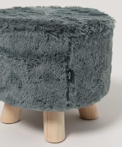LAKOLE（ラコレ）の「ファブリックスツール[ファー] / 147903（インテリア雑貨・レディース・ブラウン/アイボリー/グレー・FREE）」の7枚目の写真