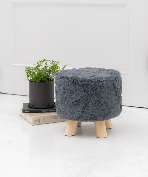 LAKOLE（ラコレ）の「ファブリックスツール[ファー] / 147903（インテリア雑貨・レディース・ブラウン/アイボリー/グレー・FREE）」の15枚目の写真