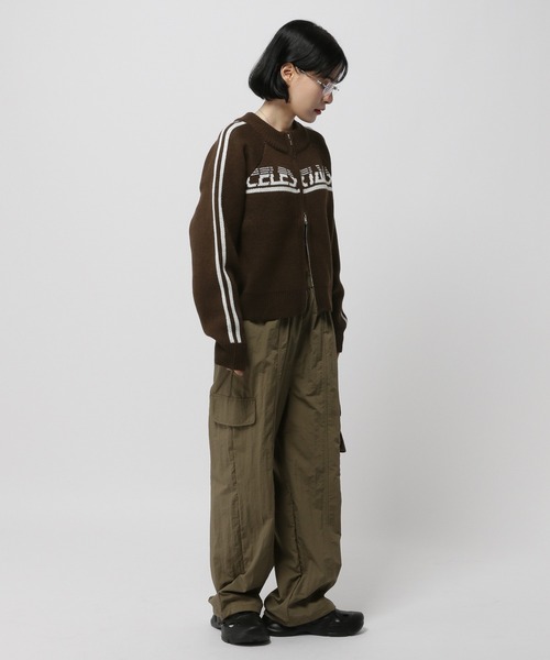 3.3 Field Trip （3.3フィールドトリップ）の「3.3 Field Trip／ロゴラインニットZIP（カーディガン/ボレロ・レディース・ネイビー/ブラウン/ブラック・FREE）」の11枚目の写真