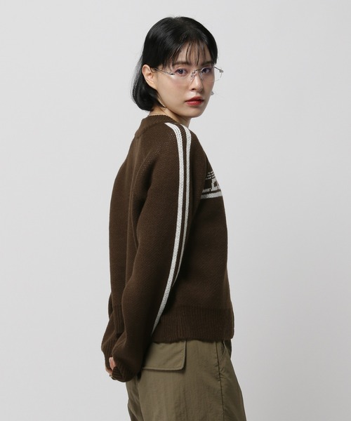 3.3 Field Trip （3.3フィールドトリップ）の「3.3 Field Trip／ロゴラインニットZIP（カーディガン/ボレロ・レディース・ネイビー/ブラウン/ブラック・FREE）」の14枚目の写真