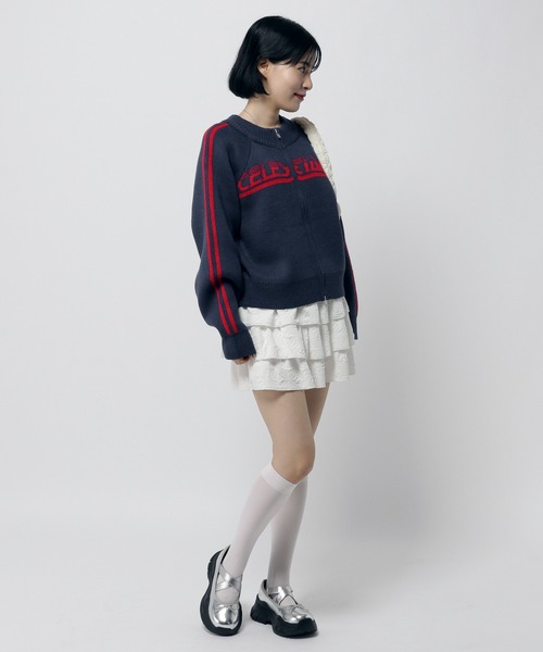 3.3 Field Trip （3.3フィールドトリップ）の「3.3 Field Trip／ロゴラインニットZIP（カーディガン/ボレロ・レディース・ネイビー/ブラウン/ブラック・FREE）」の17枚目の写真