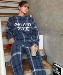 【ONLINE限定】【HOMME】チェック柄プルオーバー&ロングパンツセット