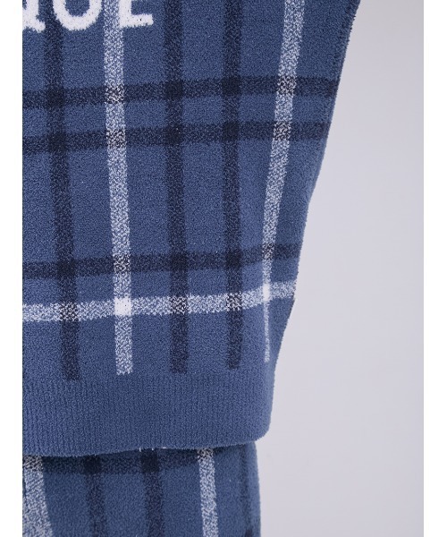gelato pique（ジェラートピケ）の「【ONLINE限定】【HOMME】チェック柄プルオーバー&ロングパンツセット（ルームウェア/パジャマ・メンズ・ネイビー・LARGE/MEDIUM）」の10枚目の写真