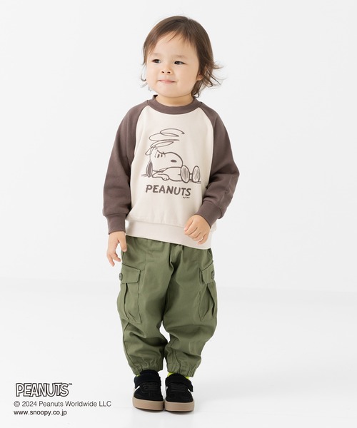PEANUTS（ピーナッツ）の「75周年限定 PEANUTS / ピーナッツ スヌーピー トレーナー（スウェット・キッズ・モカ/ネイビー/クリーム/サックスブルー・100cm/110cm/120cm/130cm/140cm/150cm/160cm）」の9枚目の写真