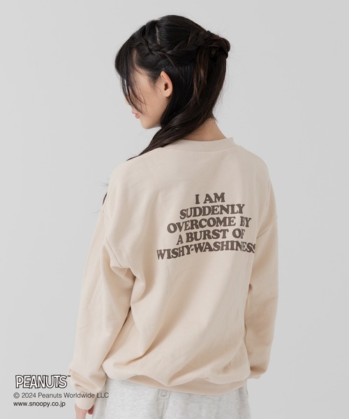 PEANUTS（ピーナッツ）の「75周年限定 PEANUTS / ピーナッツ スヌーピー トレーナー（スウェット・キッズ・モカ/ネイビー/クリーム/サックスブルー・100cm/110cm/120cm/130cm/140cm/150cm/160cm）」の8枚目の写真