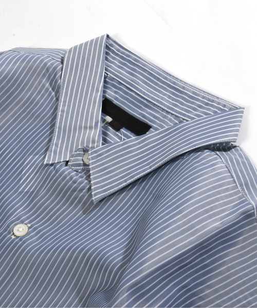 【セール】【neos】ルーズシルエット シャイニー ストライプ バルーン ロングスリーブ シャツ（シャツ/ブラウス）｜neos（ネオス）