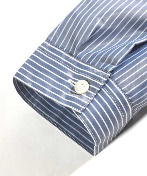 【セール】【neos】ルーズシルエット シャイニー ストライプ バルーン ロングスリーブ シャツ（シャツ/ブラウス）｜neos（ネオス）