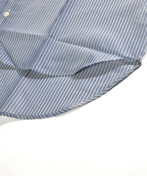 【セール】【neos】ルーズシルエット シャイニー ストライプ バルーン ロングスリーブ シャツ（シャツ/ブラウス）｜neos（ネオス）