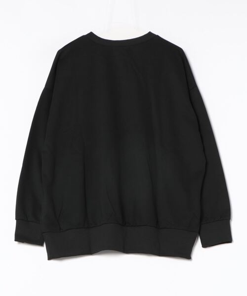 GORGE(ゴージ)の「《CREW刺しゅう×ビッグシルエット》レディース 裏毛 プルオーバー スウェット カジュアル 春秋冬(スウェット・レディース・ブラック/アイボリー・F)」の3枚目の写真