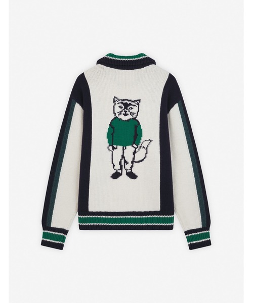 【新品タグ付】ニット カレッジ ブルゾン キツネ MAISON KITSUNE ニット カレッジ ブルゾン (MAISON KITSUNE