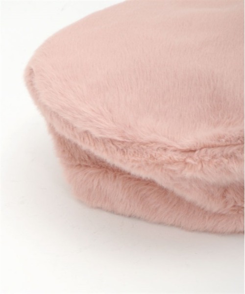 axes femme（アクシーズファム）の「リボンブローチ付ファーベレー（ハンチング/ベレー帽・レディース・ブラック/ピンク/キナリ・FREE）」の11枚目の写真