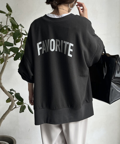【セール】グリッターロゴ2WAYプルオーバー（Tシャツ/カットソー）｜DouDou（ドゥドゥ）