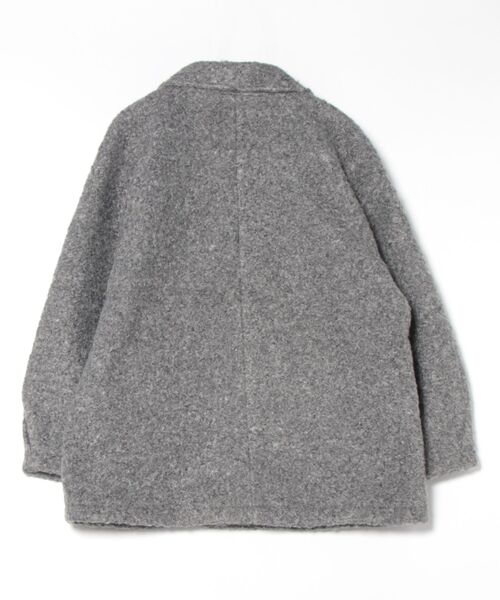 CECIL McBEE（セシルマクビー）の「ウールリングニットダブルジャケットコート（チェスターコート・レディース・グレー/ブラック/アイボリー・LARGE/MEDIUM）」の4枚目の写真