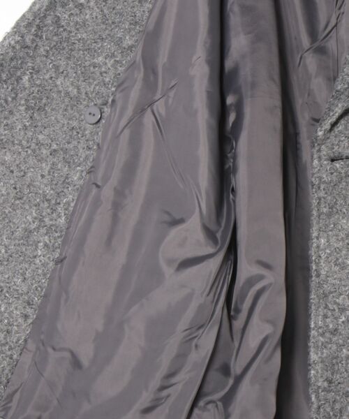 CECIL McBEE（セシルマクビー）の「ウールリングニットダブルジャケットコート（チェスターコート・レディース・グレー/ブラック/アイボリー・LARGE/MEDIUM）」の5枚目の写真