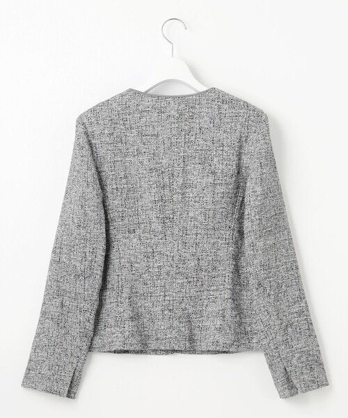 J.PRESS(ジェイプレス)の「【セットアップ対応】Light Tweed ノーカラー ジャケット(ノーカラージャケット・レディース・ベージュ系6/ネイビー系6/ブラック系6/ネイビー系・T13/T17/T15)」の22枚目の写真