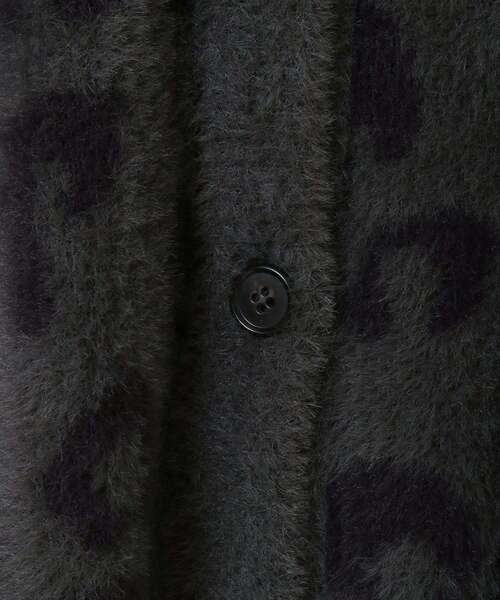 Editt by YECCA VECCA(エディットバイイェッカヴェッカ)の「レオパードジャガードフェザーカーディガン(カーディガン/ボレロ・レディース・キャメル/チャコールグレー・FREE)」の4枚目の写真