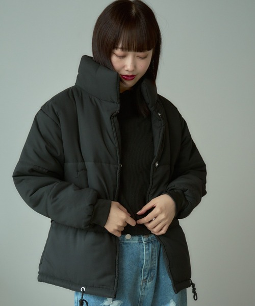 AO2（アオズ）の「puffer jacket / スタンドカラー ダウンジャケット（ダウンジャケット/コート・レディース・ブラック・FREE）」の16枚目の写真