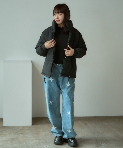 AO2（アオズ）の「puffer jacket / スタンドカラー ダウンジャケット（ダウンジャケット/コート・レディース・ブラック・FREE）」の11枚目の写真