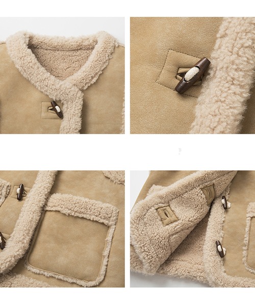 Fano Studios（ファノ ストゥディオズ）の「レトロデザイン ボアパイピング ムートンベスト FD24W374【Fano Studios】（ベスト・レディース・ベージュ・L/M/S）」の11枚目の写真