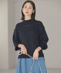 組曲（クミキョク）の「透かし編みバルキーハイネックニット（ニット/セーター）」