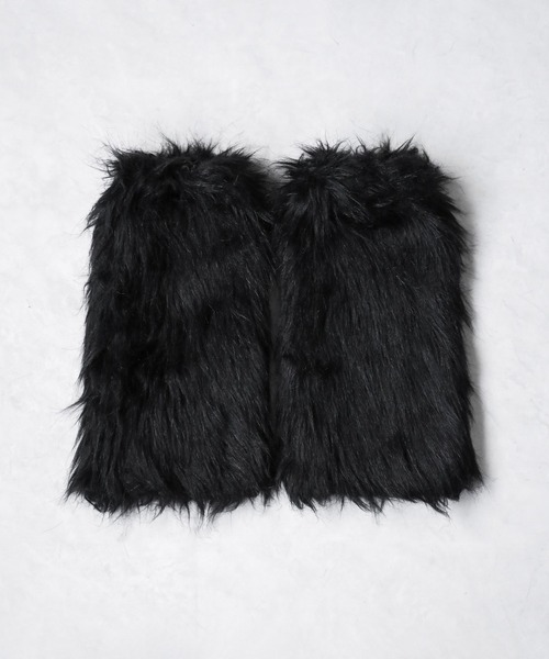 3color 】フェイクファーレッグウォーマー ／ fake fur leg warmer