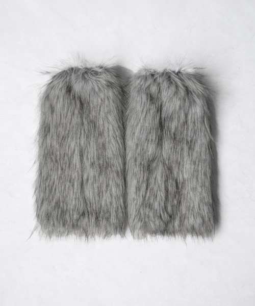 3color 】フェイクファーレッグウォーマー ／ fake fur leg warmer