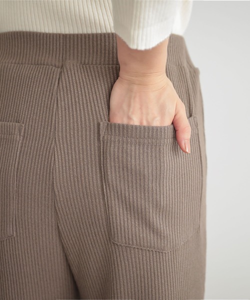 n'OrLABEL（ノアールレーベル）の「『ラメ入りリブフレアパンツ』（その他パンツ・レディース・ブラック/ブラウン/杢グレー・2/1）」の11枚目の写真