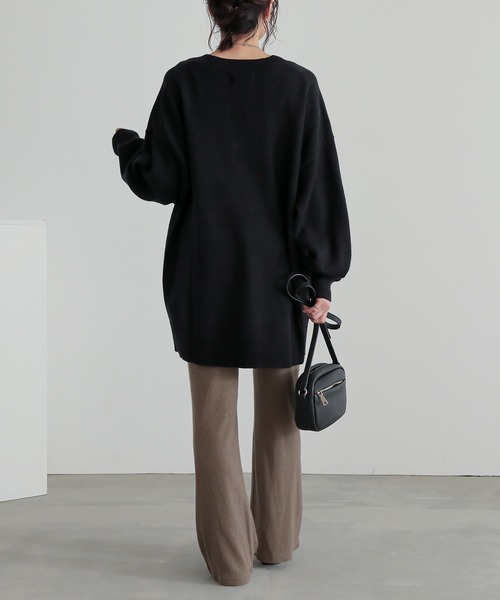 ラメ入りリブフレアパンツ』（その他パンツ）｜n'OrLABEL（ノアール