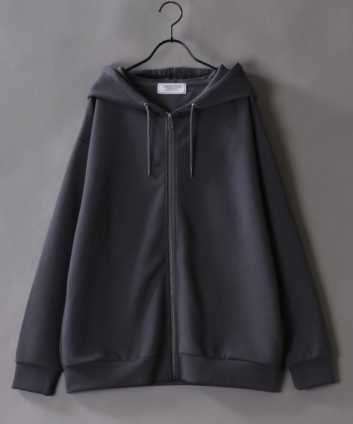 SITRY(シトリー)の「Cardboard Knit Sweat Full Zip Hoodie/別注 ダンボールニット オーバーサイズ フルジップパーカー フーディー パーカー スウェット レディース メンズ(パーカー・メンズ・ブラック/グレイッシュベージュ/チャコール/ネイビー/ホワイト・M/L/LL)」の19枚目の写真