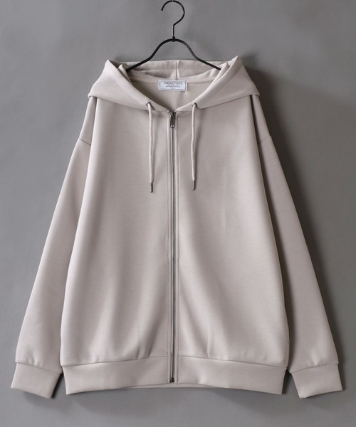 SITRY(シトリー)の「Cardboard Knit Sweat Full Zip Hoodie/別注 ダンボールニット オーバーサイズ フルジップパーカー フーディー パーカー スウェット レディース メンズ(パーカー・メンズ・ブラック/グレイッシュベージュ/チャコール/ネイビー/ホワイト・M/L/LL)」の20枚目の写真