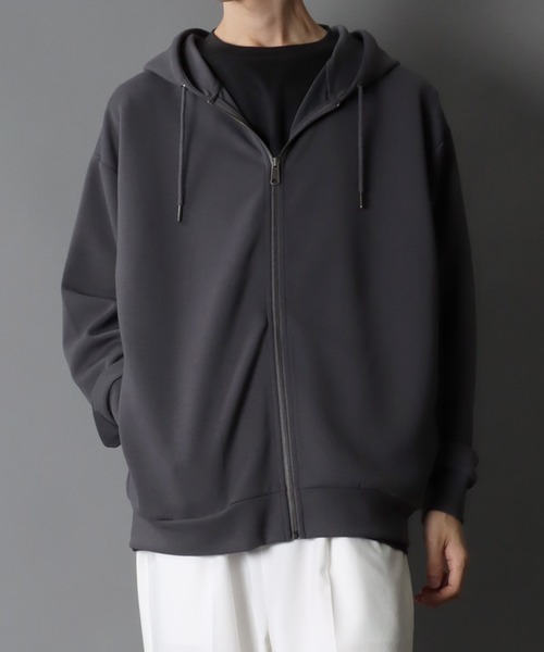 セール】Cardboard Knit Sweat Full Zip Hoodie/別注 ダンボールニット