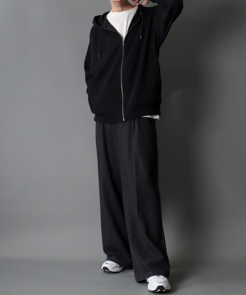 セール】Cardboard Knit Sweat Full Zip Hoodie/別注 ダンボールニット