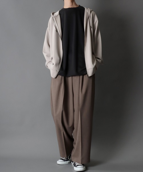 ダンガリーシャツ風パーカー セール】Cardboard Knit Sweat Full Zip Hoodie/別注 ダンボール