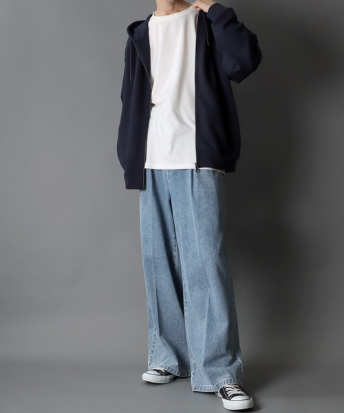 セール】Cardboard Knit Sweat Full Zip Hoodie/別注 ダンボールニット