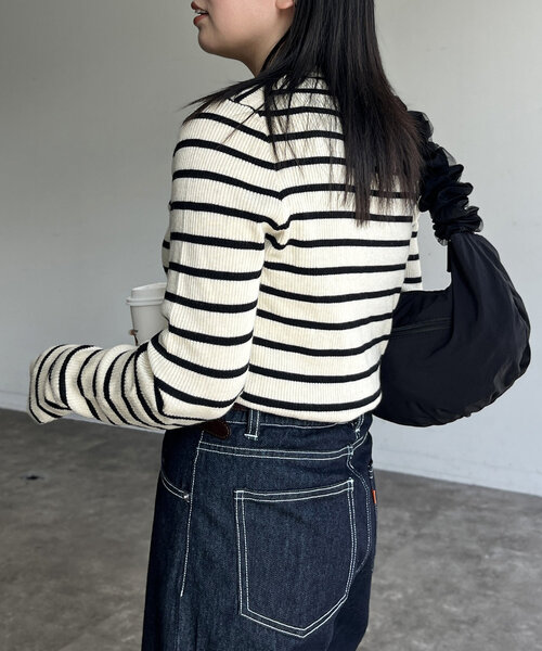 CPCM(シーピーシーエム)の「【U.S. POLO ASSN.】ウォッシャブルリブニット(ニット/セーター・レディース・アイボリー/ホワイト/ブラック/グリーン/ネイビー・FREE)」の7枚目の写真