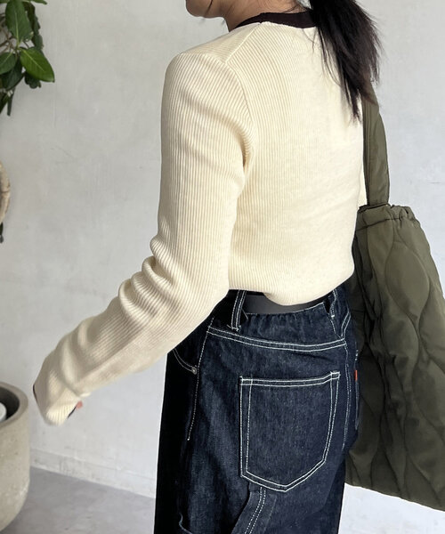 CPCM(シーピーシーエム)の「【U.S. POLO ASSN.】ウォッシャブルリブニット(ニット/セーター・レディース・アイボリー/ホワイト/ブラック/グリーン/ネイビー・FREE)」の14枚目の写真