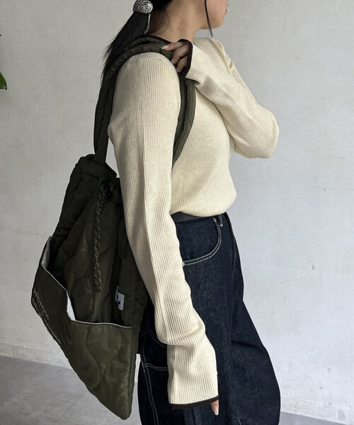 CPCM(シーピーシーエム)の「【U.S. POLO ASSN.】ウォッシャブルリブニット(ニット/セーター・レディース・アイボリー/ホワイト/ブラック/グリーン/ネイビー・FREE)」の15枚目の写真
